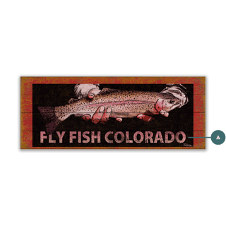 River's Bounty: Celebrating the Art of Fly Fishing - Wood & Metal Wall Art Wood & Metal Wall Art Ed Anderson Wood 36" x 14"