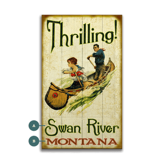 Thrilling River Ride - Wood & Metal Wall Art Wood & Metal Wall Art Meissenburg Designs Wood 8" x 14"
