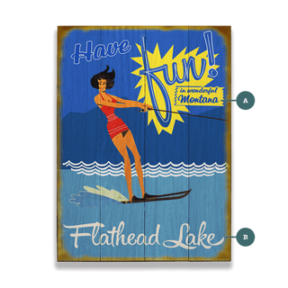 Have Fun in Wonderful Montana - Wood & Metal Wall Art Wood & Metal Wall Art Meissenburg Designs Wood 9" x 12"