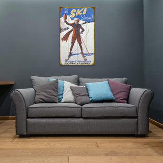 It's Ski Season - Wood & Metal Wall Art Wood & Metal Wall Art Meissenburg Designs