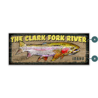 The Spirit of the Trout - Wood & Metal Wall Art Wood & Metal Wall Art Ed Anderson Wood 36" x 14"