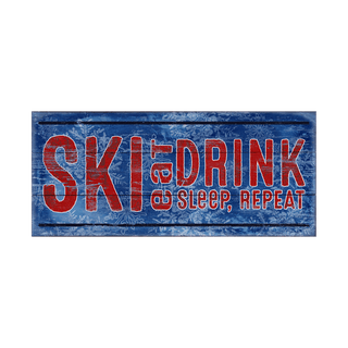 Après-Ski Rituals: Generic - Wood & Metal Wall Art Wood & Metal Wall Art Meissenburg Designs Wood 24" x 10.5"