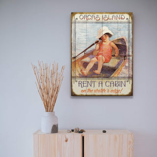 Rent a Cabin on the Water's Edge - Wood & Metal Wall Art Wood & Metal Wall Art Meissenburg Designs