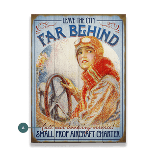 Leave the City Far Behind - Wood & Metal Wall Art Wood & Metal Wall Art Meissenburg Designs Wood 9" x 12"