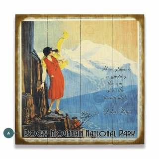 Mountain View Serenity - Wood & Metal Wall Art Wood & Metal Wall Art Meissenburg Designs Wood 10.5" x 10.5"