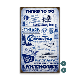 Things to do at the Lakehouse - Wood & Metal Wall Art Wood & Metal Wall Art Meissenburg Designs Wood 8" x 14"