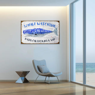 Whale Watching - Wood & Metal Wall Art Wood & Metal Wall Art FishAye Trading Company
