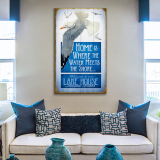 Home is Where the Water Meets the Shore - Wood & Metal Wall Art Wood & Metal Wall Art Meissenburg Designs