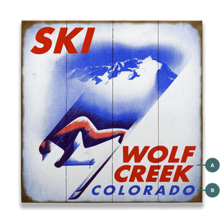 Retro Ski Racer - Wood & Metal Wall Art Wood & Metal Wall Art Meissenburg Designs Wood 10.5" x 10.5"