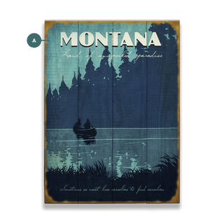 Land of Unspoiled Paradise - Wood & Metal Wall Art Wood & Metal Wall Art Meissenburg Designs Wood 9" x 12"