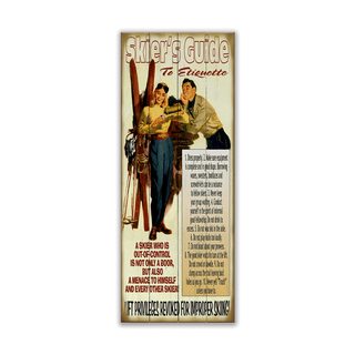 Skier's Guide to Etiquette: Generic - Wood & Metal Wall Art Wood & Metal Wall Art Meissenburg Designs Wood 7" x 16"