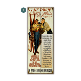 Skier's Guide to Etiquette: Personalized - Wood & Metal Wall Art Wood & Metal Wall Art Meissenburg Designs Wood 7" x 16"