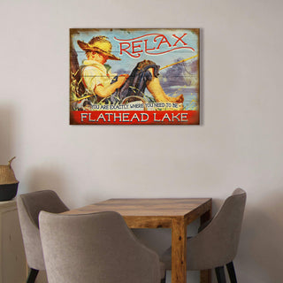 Relax by the Lake: Personalized - Wood & Metal Wall Art Wood & Metal Wall Art Meissenburg Designs
