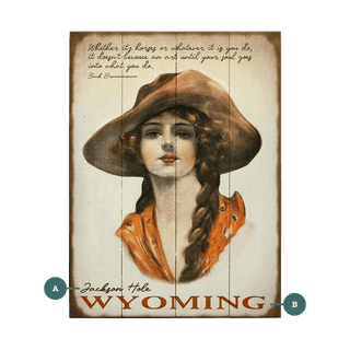 Old Fashioned Cowgirl - Wood & Metal Wall Art Wood & Metal Wall Art Meissenburg Designs Wood 9" x 12"