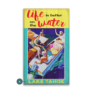 Life is Better on the Water - Wood & Metal Wall Art Wood & Metal Wall Art Meissenburg Designs Wood 8" x 14"
