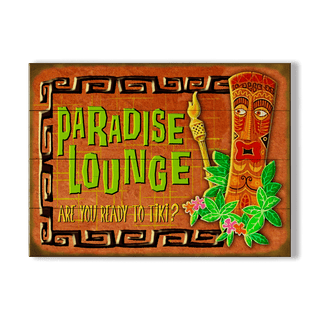 Paradise Lounge Tiki: Generic - Wood & Metal Wall Art Wood & Metal Wall Art Meissenburg Designs Wood 12" x 9"