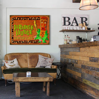 Paradise Lounge Tiki: Personalized - Wood & Metal Wall Art Wood & Metal Wall Art Meissenburg Designs