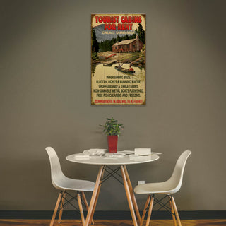 Tourist Cabins for Rent - Wood & Metal Wall Art Wood & Metal Wall Art Meissenburg Designs