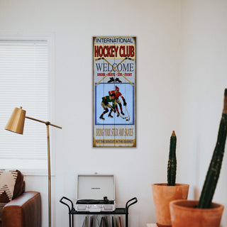 Hockey Club - Wood & Metal Wall Art Wood & Metal Wall Art Meissenburg Designs