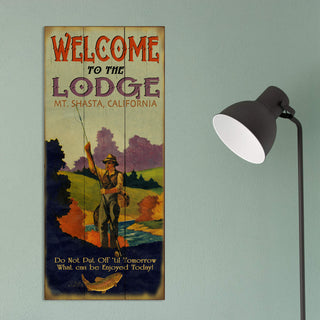 Welcome to the Lodge - Wood & Metal Wall Art Wood & Metal Wall Art Meissenburg Designs
