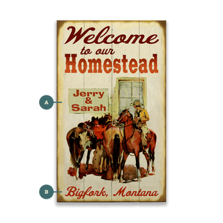 Welcome to our Homestead - Wood & Metal Wall Art Wood & Metal Wall Art Meissenburg Designs Wood 8" x 14"