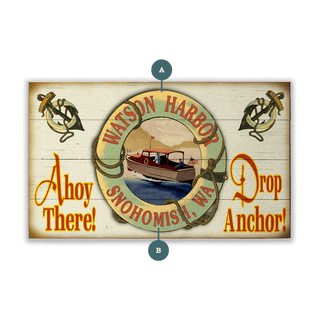 Ahoy There! - Wood & Metal Wall Art Wood & Metal Wall Art Meissenburg Designs Wood 14" x 8"