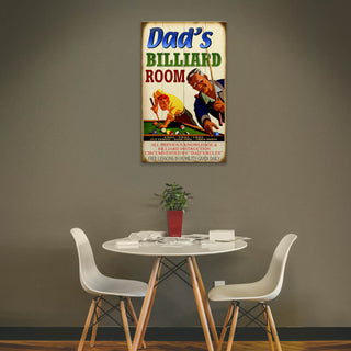 Dad's Billiard Room - Wood & Metal Wall Art Wood & Metal Wall Art Meissenburg Designs