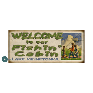 Goin' Fishing - Wood & Metal Wall Art Wood & Metal Wall Art Curtis Publishing Wood 24" x 10.5"