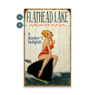A Boater's Delight - Wood & Metal Wall Art Wood & Metal Wall Art Meissenburg Designs Wood 8" x 14"
