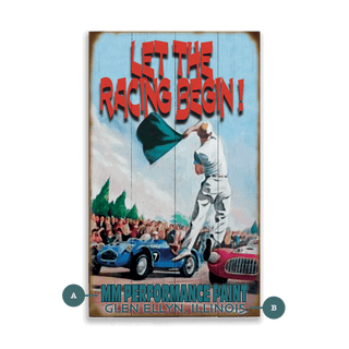 Let the Racing Begin! - Wood & Metal Wall Art Wood & Metal Wall Art Meissenburg Designs Wood 8" x 14"