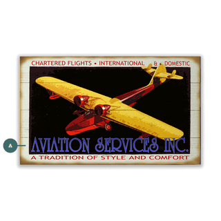 Aviation Charters - Wood & Metal Wall Art Wood & Metal Wall Art Meissenburg Designs Wood 14" x 8"
