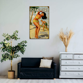 Island Girl - Wood & Metal Wall Art Wood & Metal Wall Art Meissenburg Designs