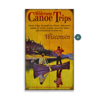 Wilderness Canoe Trips - Wood & Metal Wall Art Wood & Metal Wall Art Meissenburg Designs Wood 8" x 14"