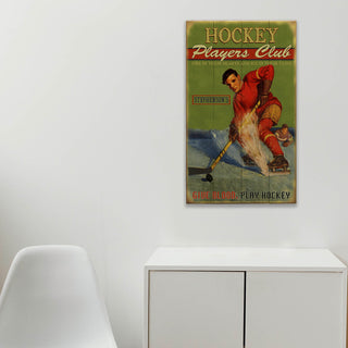 Hockey Players Club - Wood & Metal Wall Art Wood & Metal Wall Art Meissenburg Designs