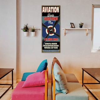 Aviation Career Training - Wood & Metal Wall Art Wood & Metal Wall Art Meissenburg Designs