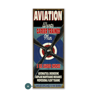 Aviation Career Training - Wood & Metal Wall Art Wood & Metal Wall Art Meissenburg Designs Wood 7" x 16"
