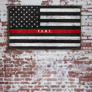 Thin Red Line - Wood & Metal Wall Art Wood & Metal Wall Art Meissenburg Designs