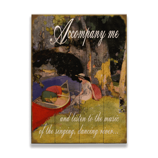 Accompany Me to the River: Generic - Wood & Metal Wall Art Wood & Metal Wall Art Meissenburg Designs Wood 9" x 12"