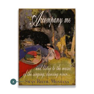 Accompany Me to the River: Personalized - Wood & Metal Wall Art Wood & Metal Wall Art Meissenburg Designs Wood 9" x 12"