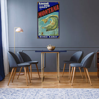 Land the Big Ones: Bass - Wood & Metal Wall Art Wood & Metal Wall Art Meissenburg Designs