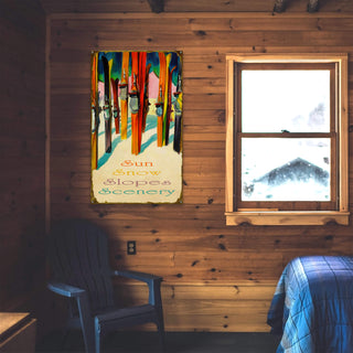 Sun, Snow, Slopes: Generic - Wood & Metal Wall Art Wood & Metal Wall Art Meissenburg Designs