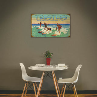Riding the Waves: Surf Edition - Wood & Metal Wall Art Wood & Metal Wall Art Meissenburg Designs