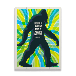 Bigfoot: I Believe - Wood & Metal Wall Art Wood & Metal Wall Art Anderson Design Group