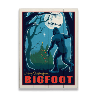 Bigfoot: Merry Christmas: Generic - Wood & Metal Wall Art Wood & Metal Wall Art Anderson Design Group