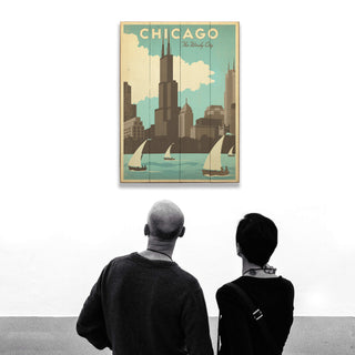 Chicago: Sailboats and Skylines - Wood & Metal Wall Art Wood & Metal Wall Art Anderson Design Group