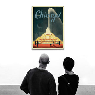 Chicago: Buckingham Fountain - Wood & Metal Wall Art Wood & Metal Wall Art Anderson Design Group