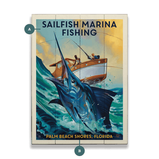 Classic Sportman: Deep Sea Fishing - Wood & Metal Wall Art Wood & Metal Wall Art Anderson Design Group