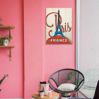 Paris, France: Retro - Wood & Metal Wall Art Wood & Metal Wall Art Anderson Design Group