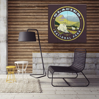 Glacier National Park: Mountain Goat - Wood & Metal Wall Art Wood & Metal Wall Art Anderson Design Group