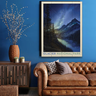 Glacier National Park: Starry Night - Wood & Metal Wall Art Wood & Metal Wall Art Anderson Design Group